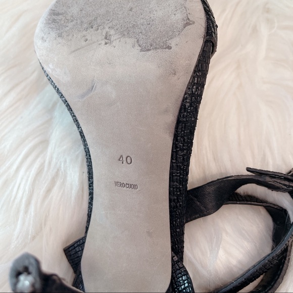 Alexander Wang Size 40 Textured Ankle Strap “Lovisa” Black Pumps (FLAWED) - Picture 13 of 16